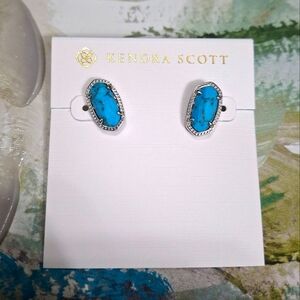 Kendra Scott Turquoise Silver Earrings